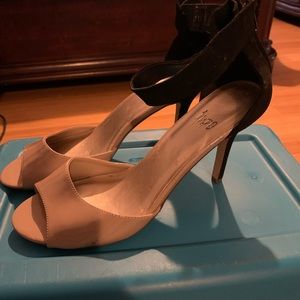 Black and  tan heels